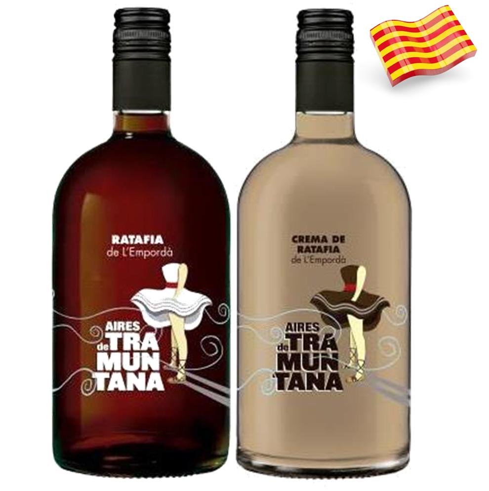Pack de Ratafia + Crema de Ratafia de l'Empordà  26º i 36º - 70 Cl.