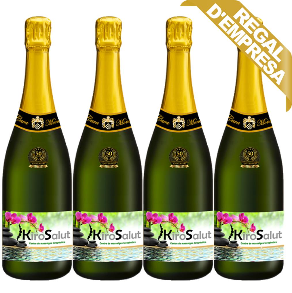 Cava d'Empresa amb el logo corporatiu - Estoig de 4 Ampolles - Imatge 3