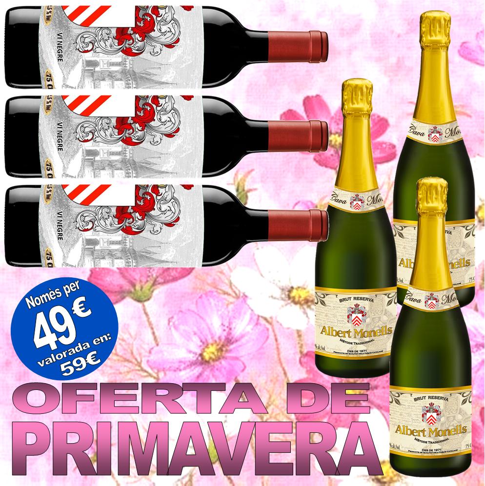 Oferta de Primavera de 3 Caves + 3 Vins Negres Château Monells