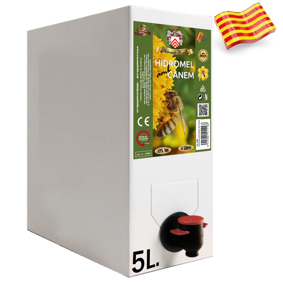 6355 - Bag in Box de 5 Litres d'Hidromel amb Cànem 12,7º - 5 L.