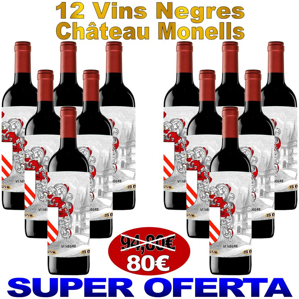 Increïble Oferta de 12 Vins Negres Château Monells D.O. Penedès
