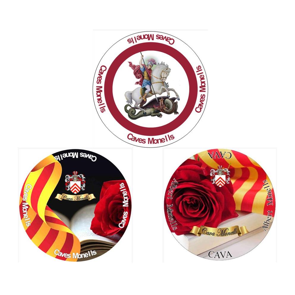 3 Plaques de Cava de Col·lecció de la Diada de Sant Jordi