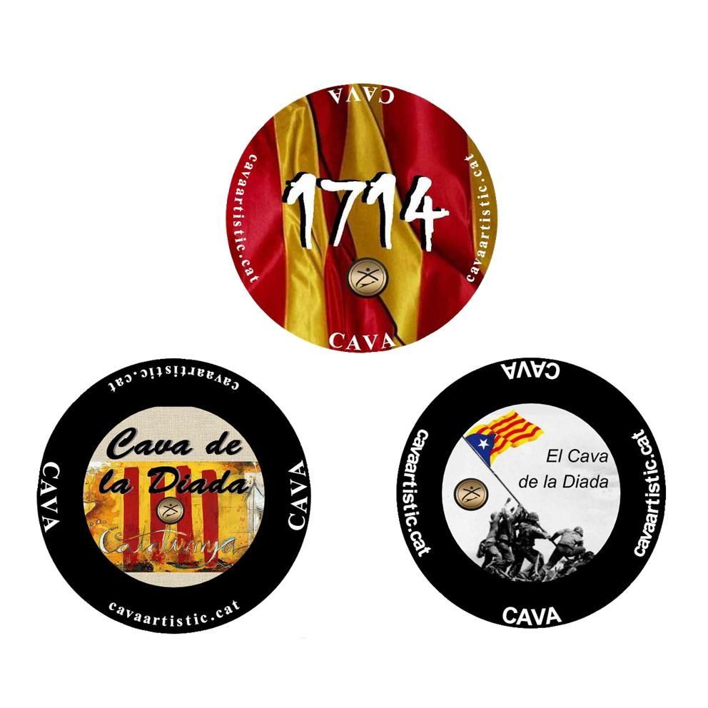 3 Plaques de Cava de Col·lecció de la Diada de Catalunya