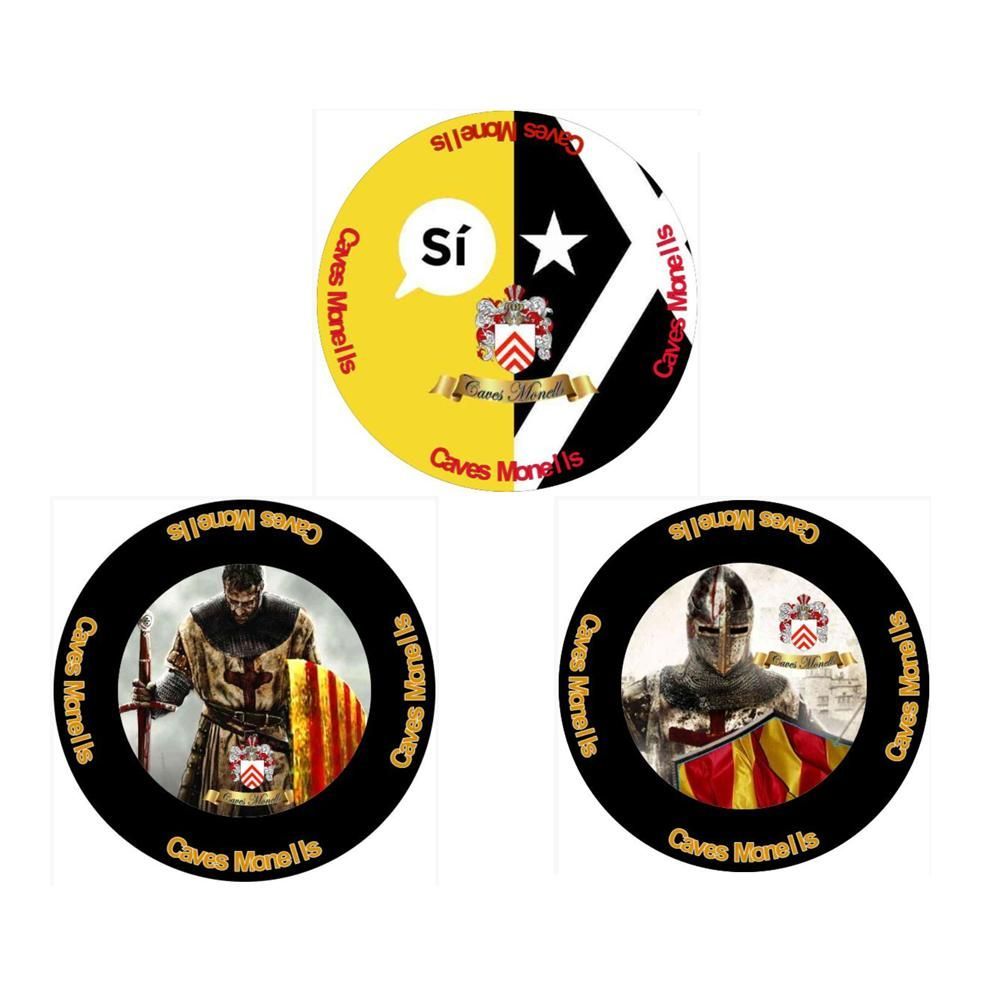 3 Plaques de Cava de Col·lecció Guerrers de Catalunya