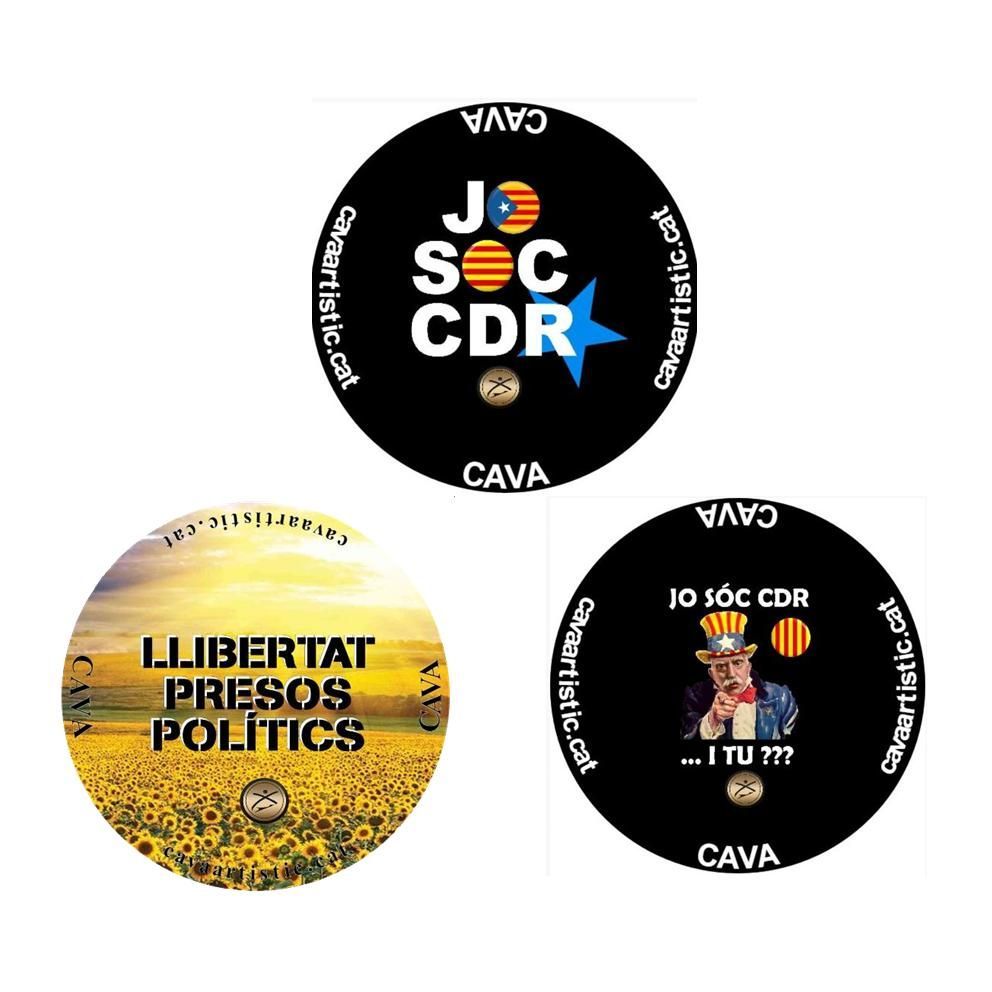 3 Plaques de Cava de Col·lecció "Jo Sóc CDR"