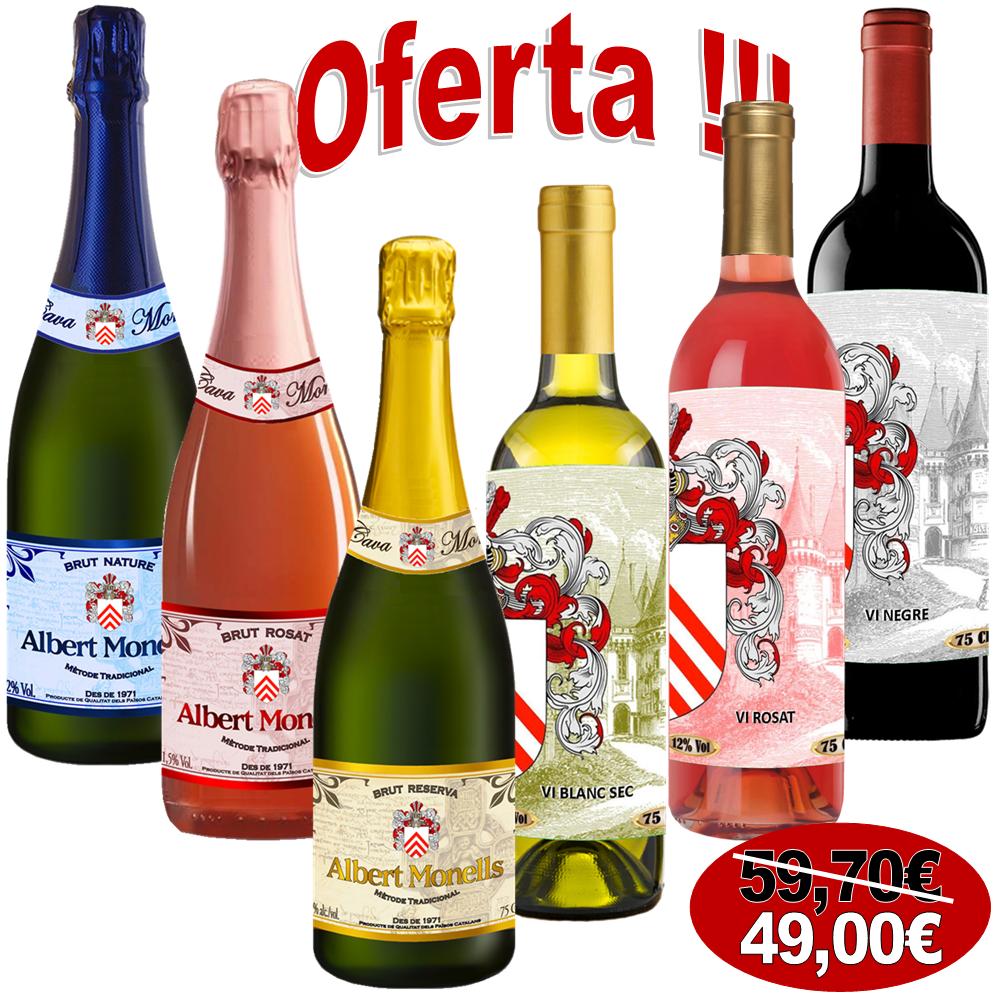 Caixa Degustació de 3 Caves i 3 Vins Château Monells
