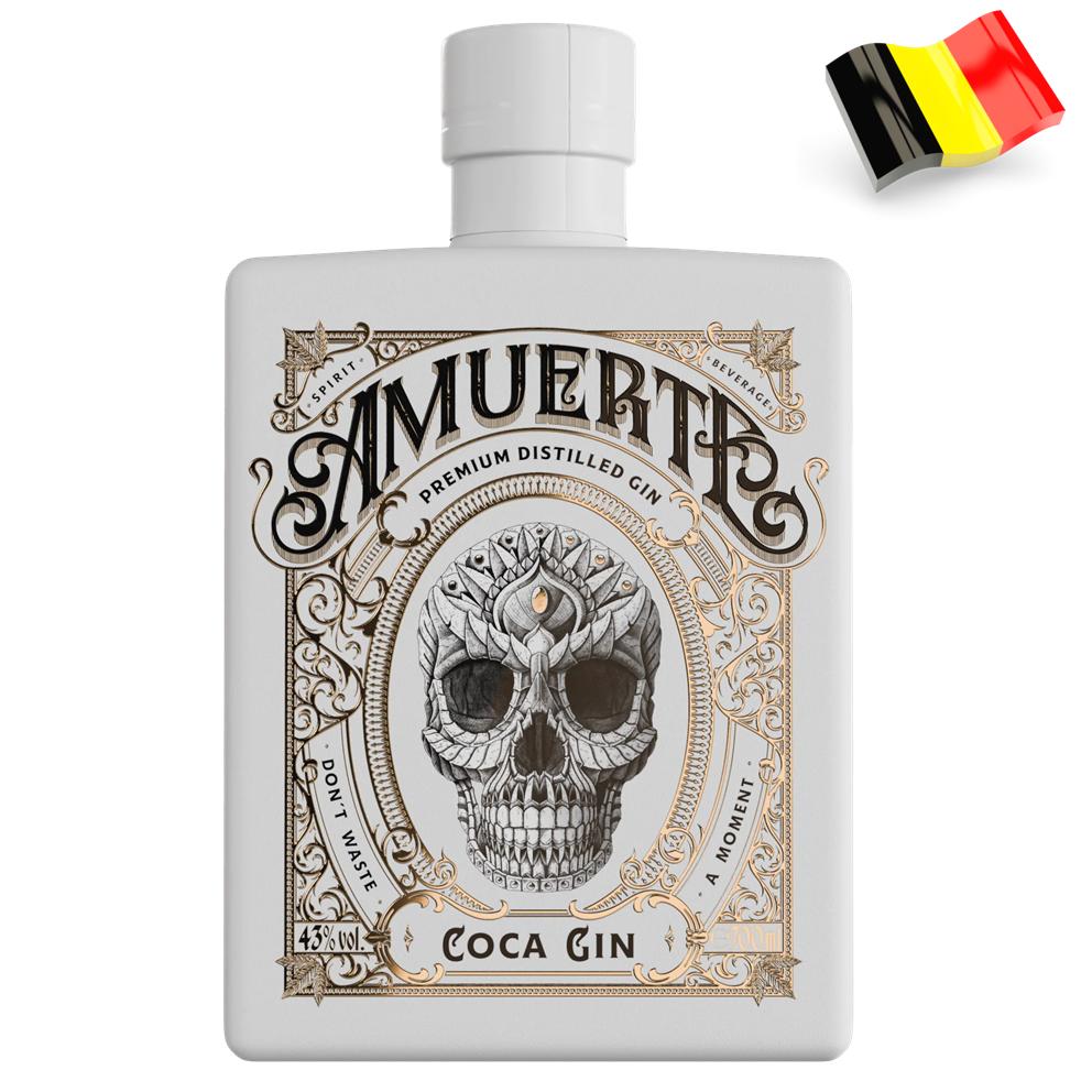 7017 - Ginebra de Bèlgica Amuerte Coca Gin White Edition 43º - 70 Cl.