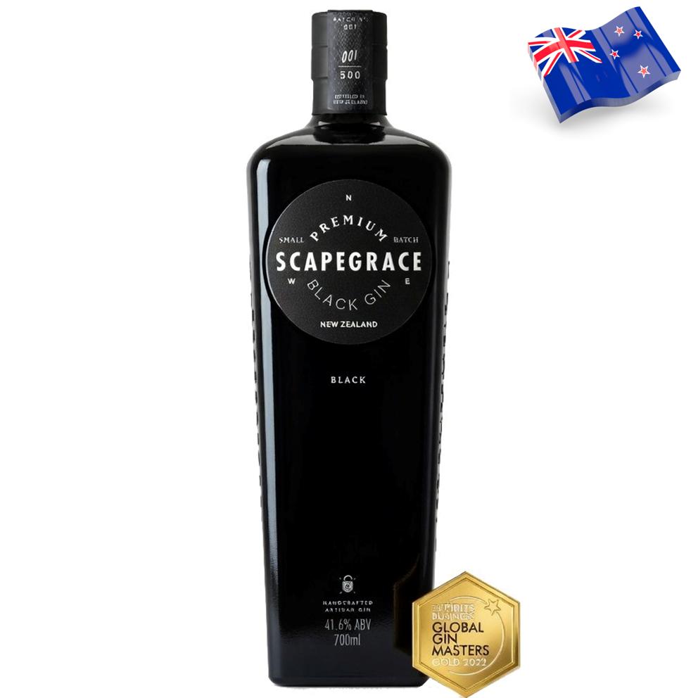 7021 - Ginebra de Nova Zelanda Scapegrace Dry Gin Black 41,6º - 70 Cl.