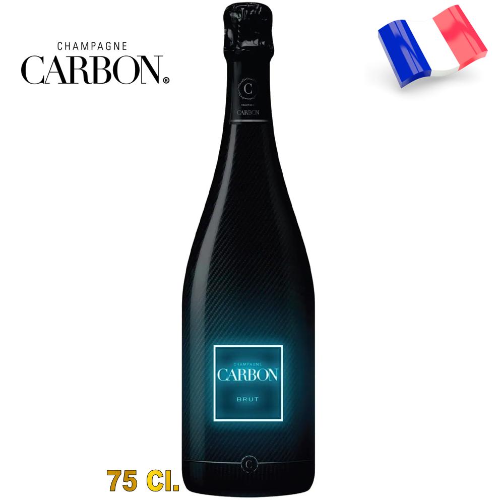 1403 - Carbon Champagne Sleeve Carbono Effect Luminous Brut de 75 Cl.