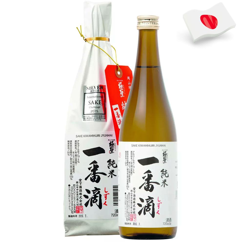 7195 - Sake Japonès Ichiban Shizuku Junmai Ginjo 15º - 72 Cl.